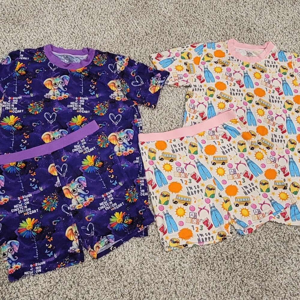 Girl's Bundle of 2 Bamboo Jammie Sets